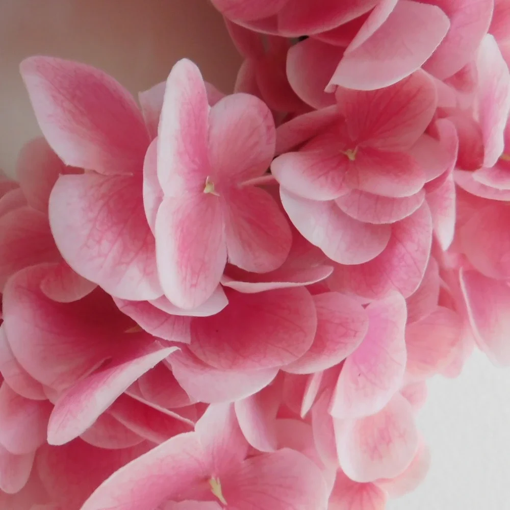 Pink Hydrangea Mini Wreath, Cabinet, Mirror, Fireplace‎ Mantel, Wall Decor